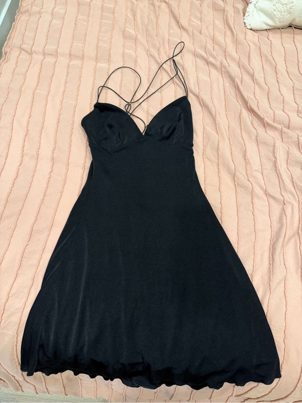 Oh Polly Black Strappy Mini Dress